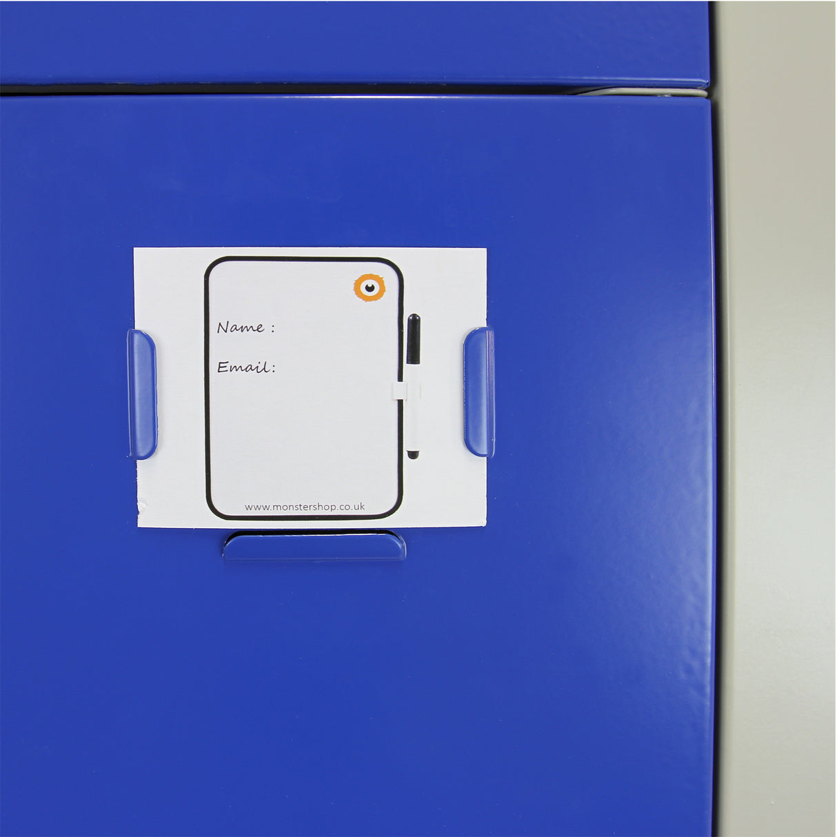 Metal Storage Lockers - Four Doors, Flatpacked, Blue - Used - Good