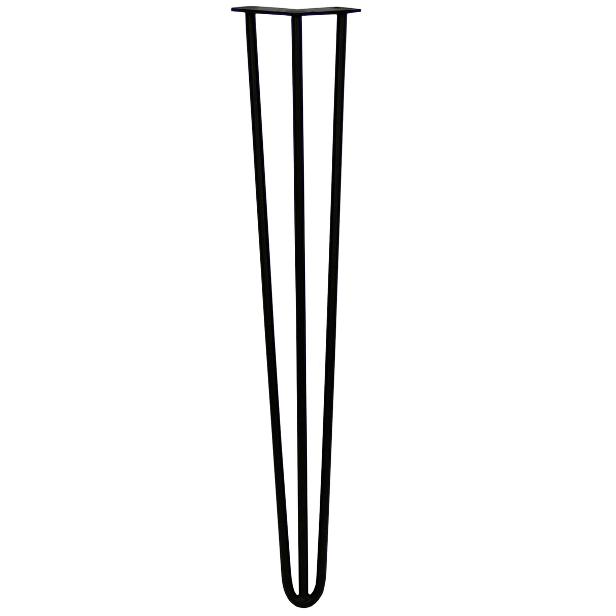 4 x 28" Hairpin Legs - 3 Prong - 12mm - Black - Like New