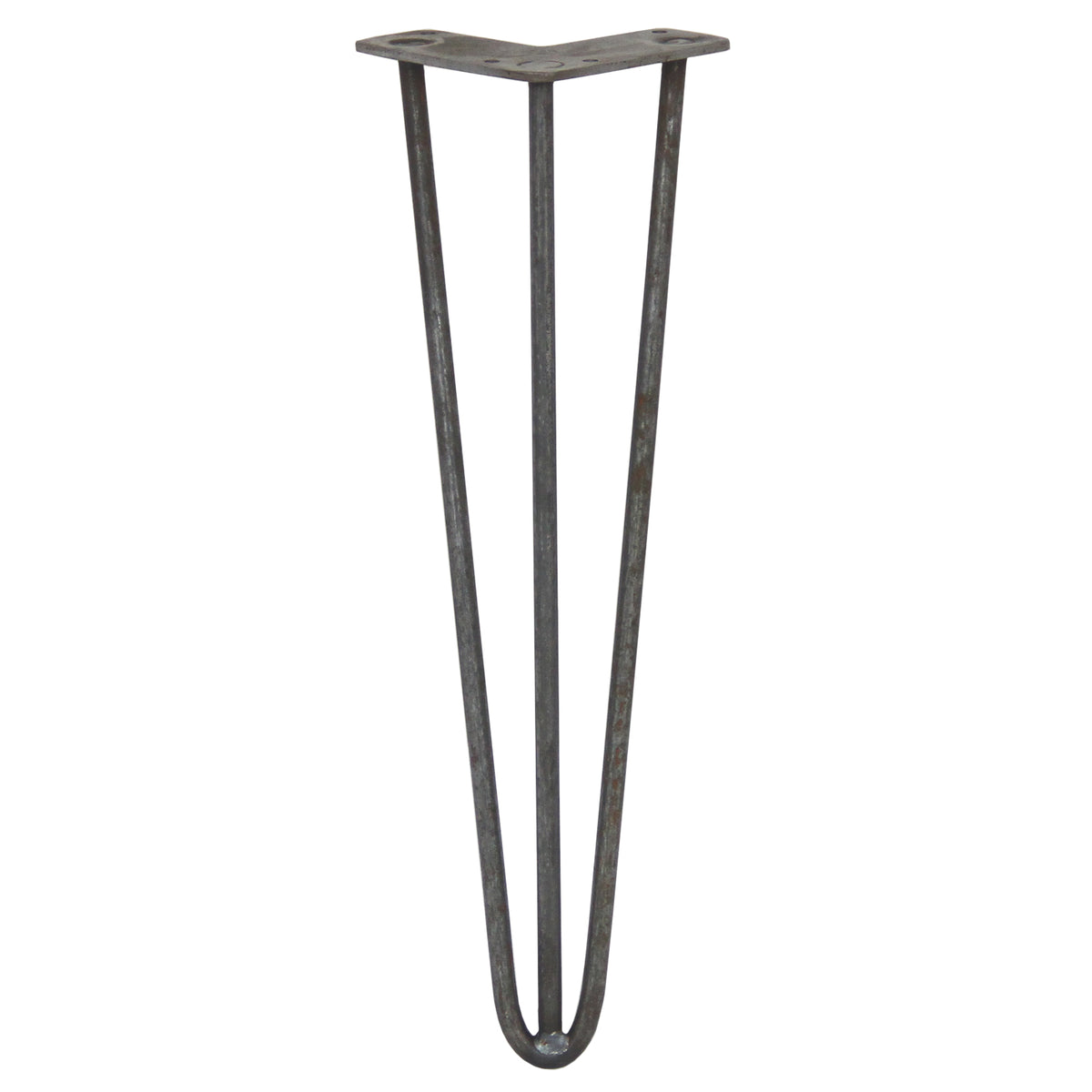 4 x 16" Hairpin Legs - 3 Prong - 10mm - Raw Steel - Used - Acceptable
