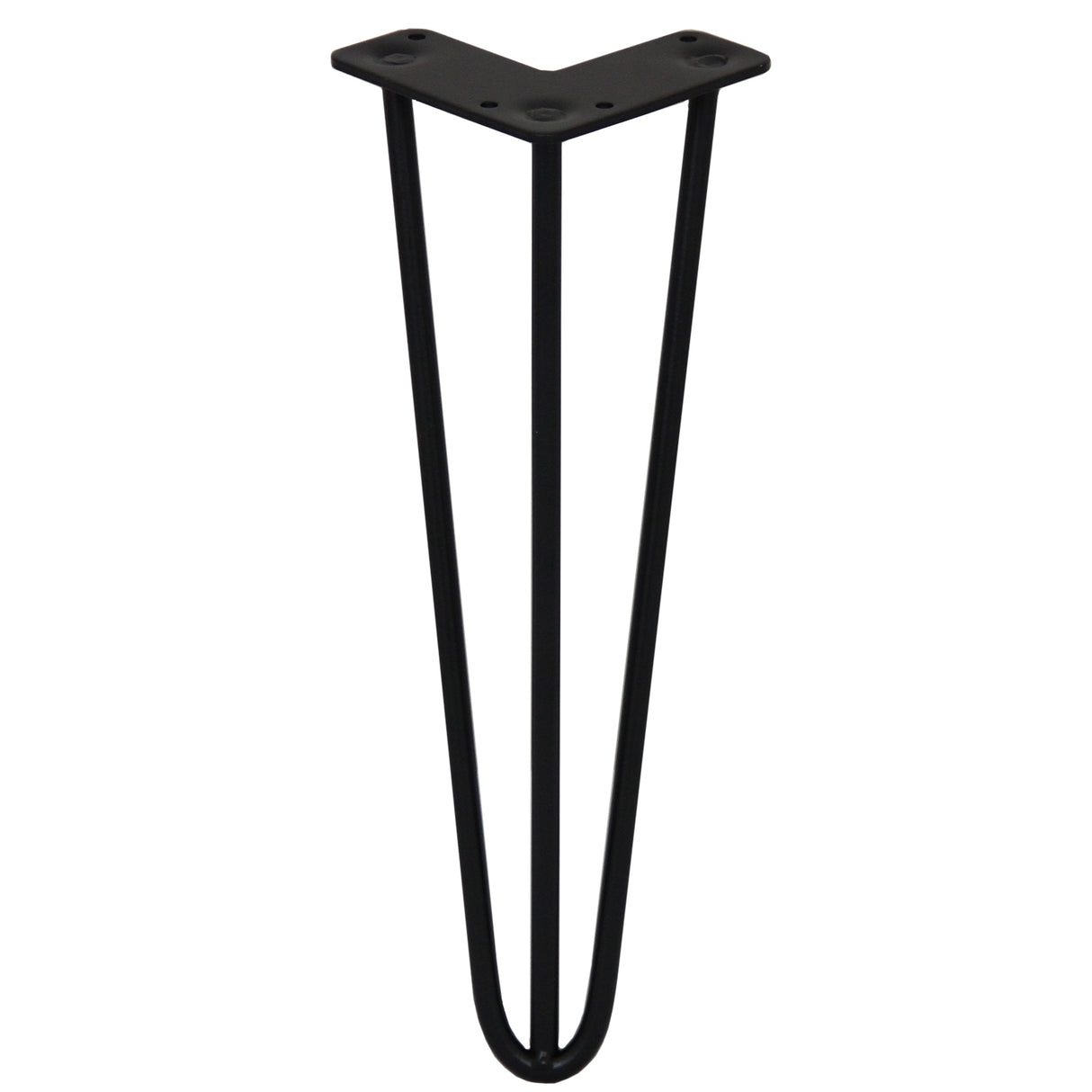 4 x 14" Hairpin Legs - 3 Prong - 10mm - Black - Used - Good