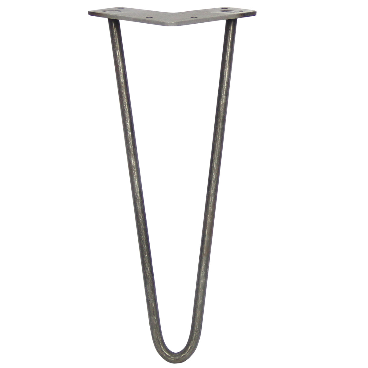 4 x 12" Hairpin Legs - 2 Prong - 10mm - Raw Steel - Like New