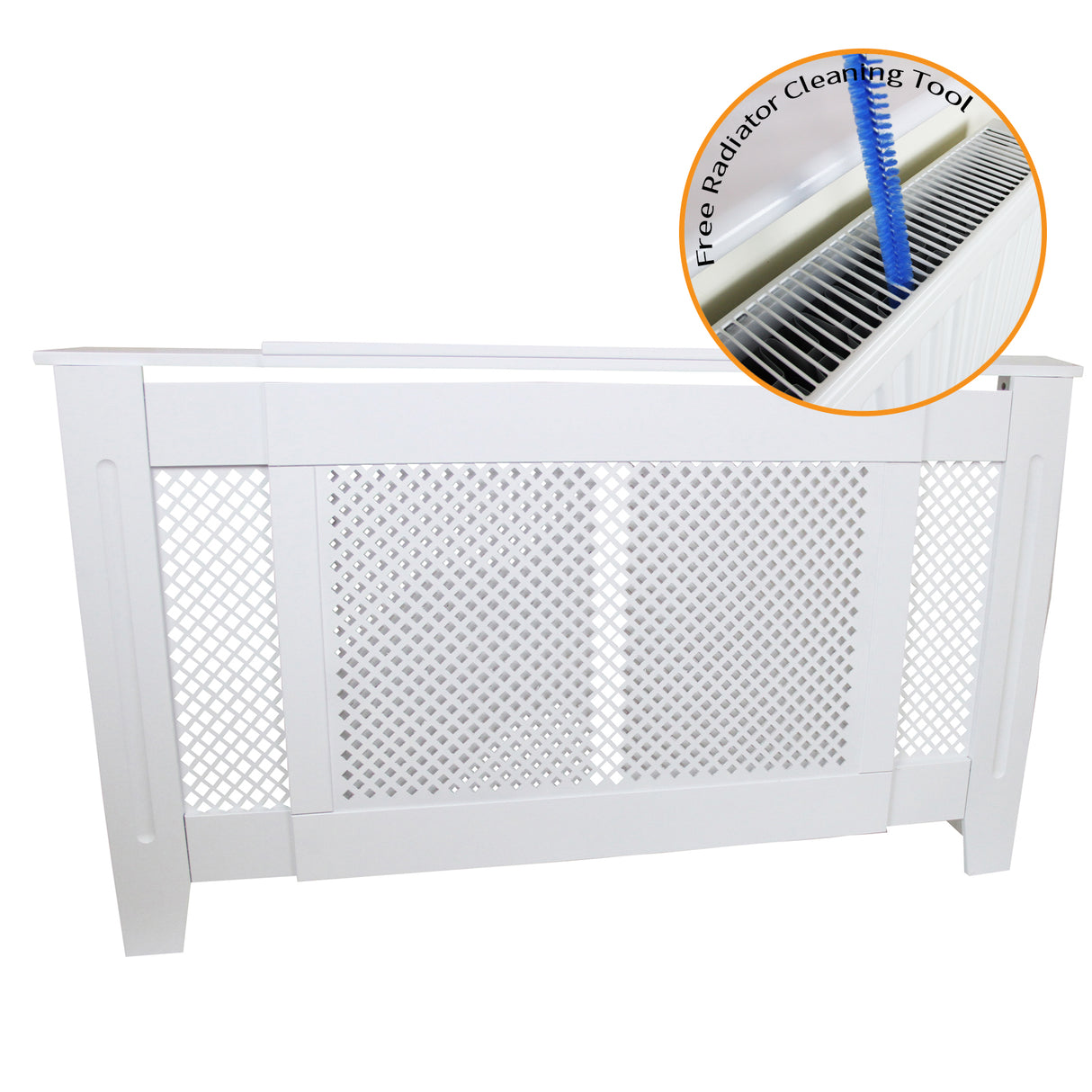 Adjustable Radiator Cover MDF White 1400mm - 1920mm - Used - Acceptable
