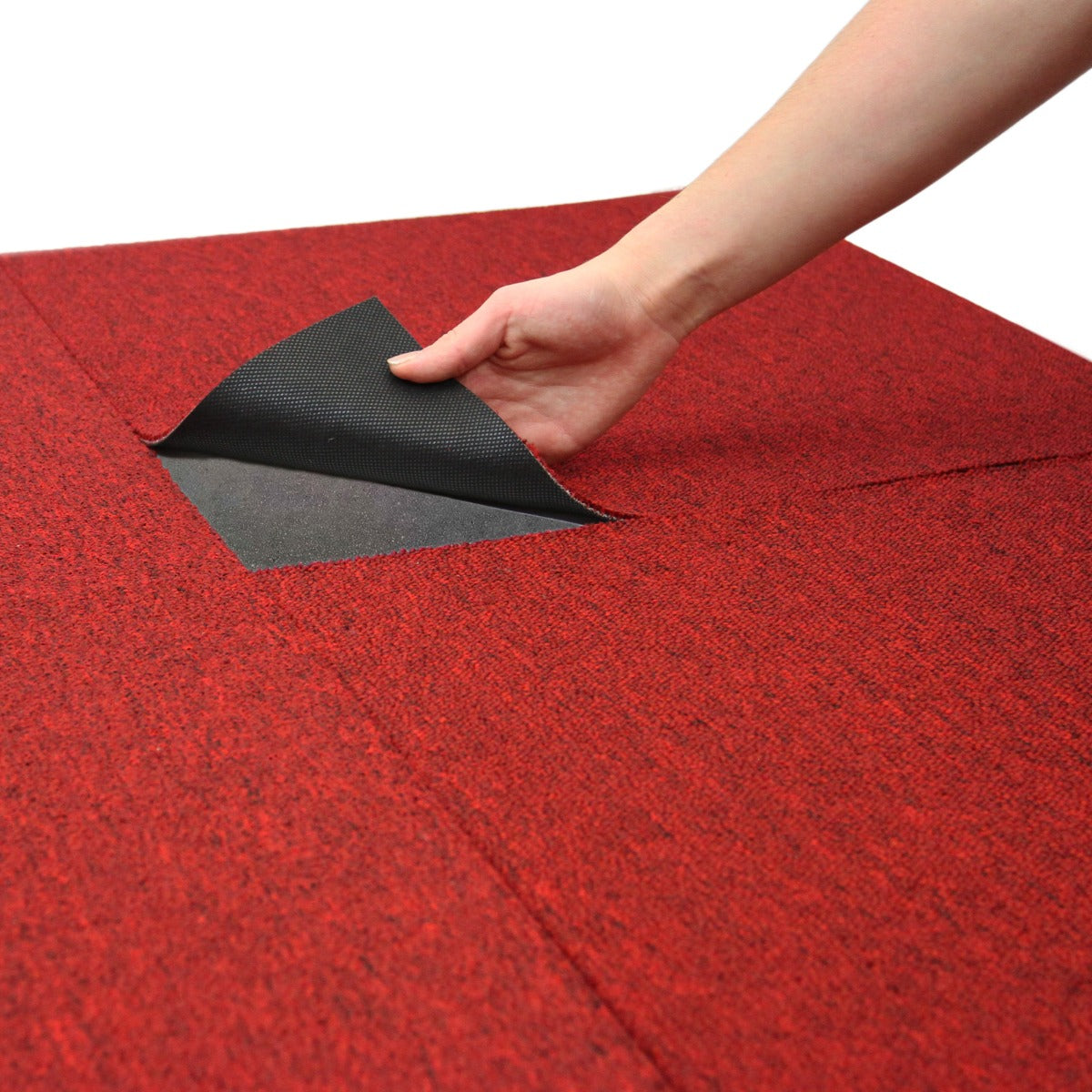 20 x Carpet Tiles 5m2 / Scarlet Red - Used - Good
