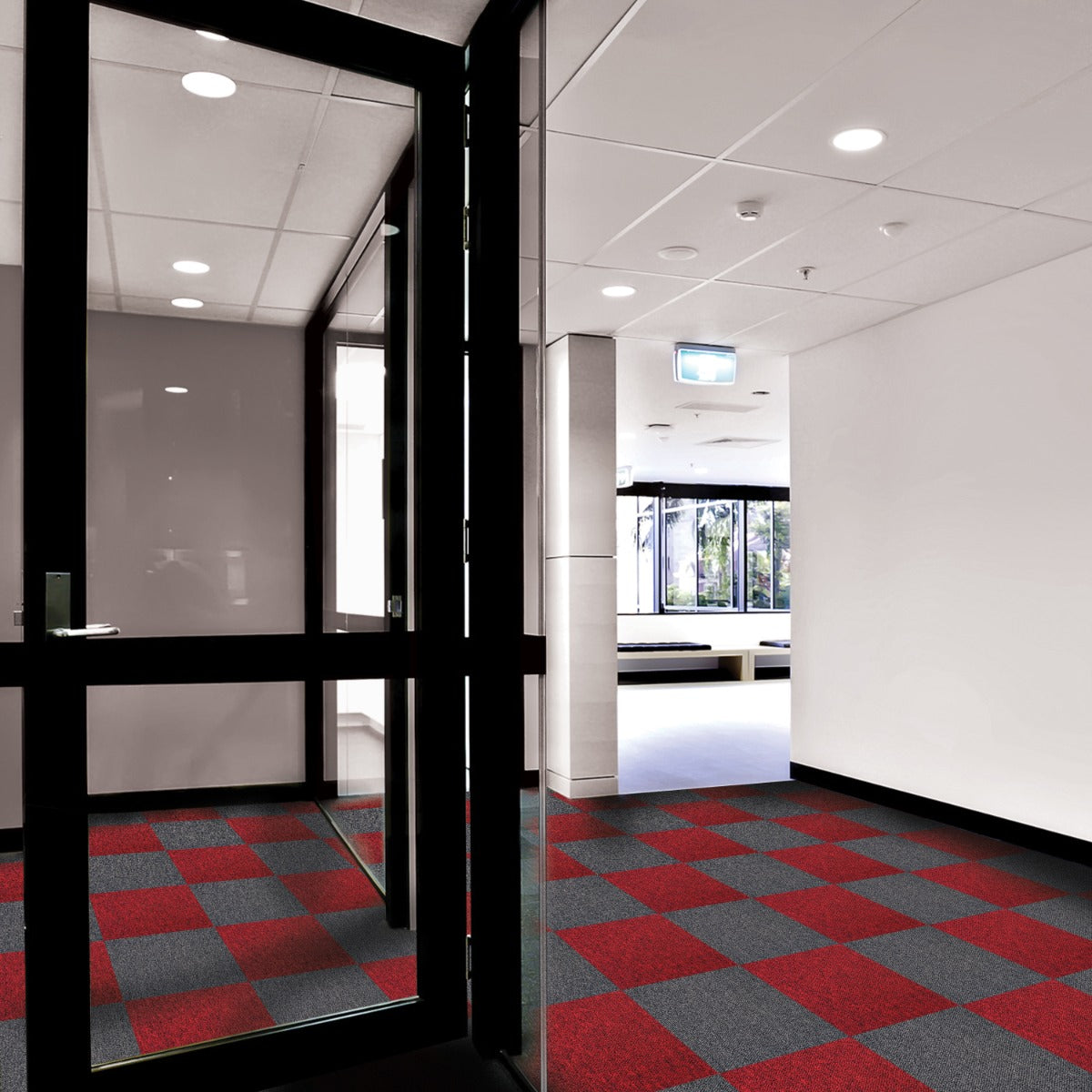 20 x Carpet Tiles 5m2 / Scarlet Red - Used - Very Good