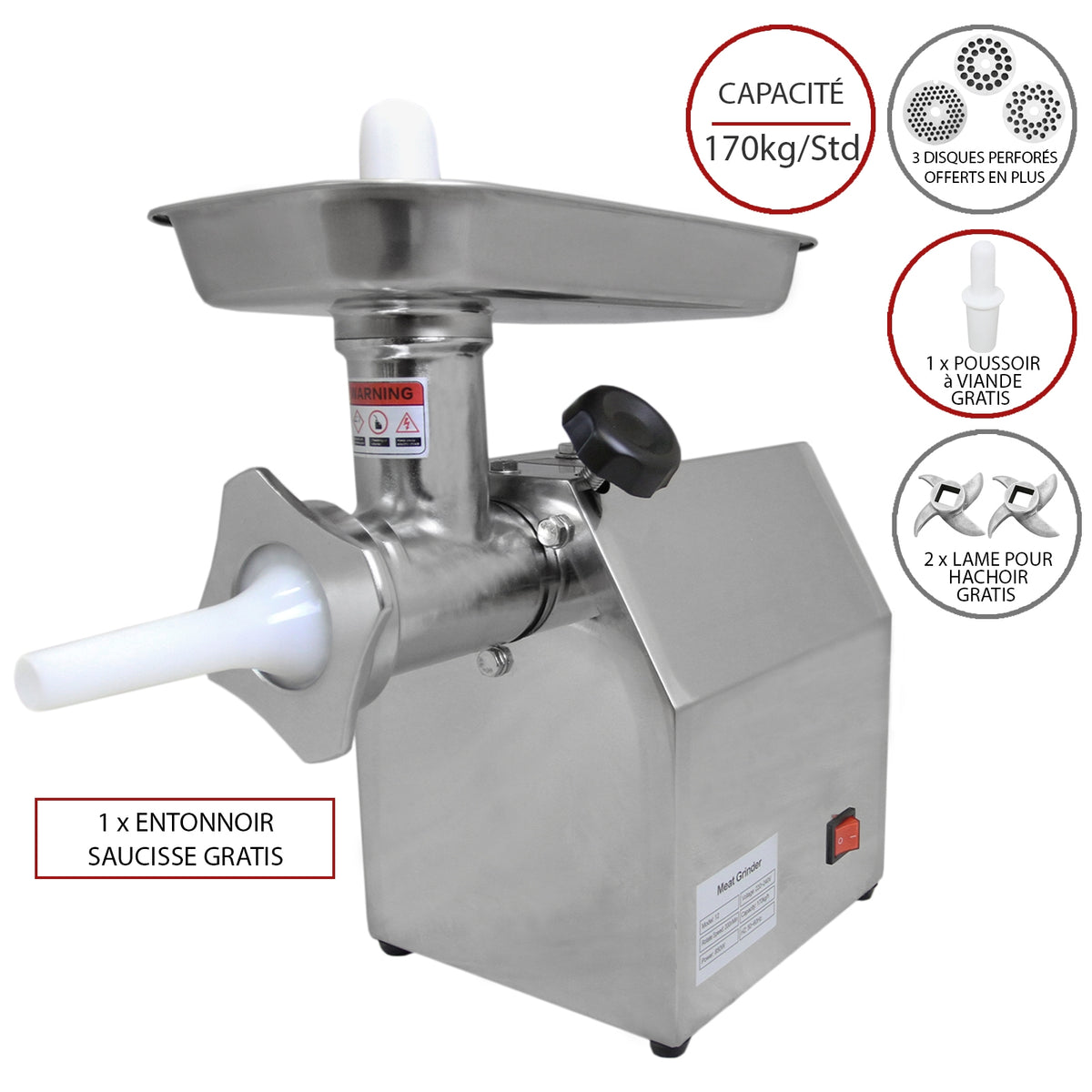 KuKoo Commercial Meat Grinder - Used - Good