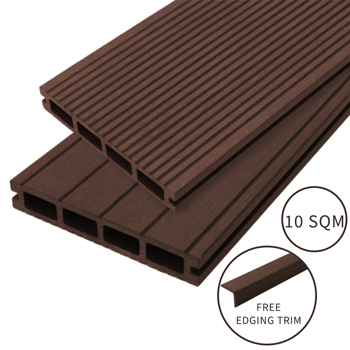 Jardí Composite Decking - Pack of 5 - Conker Brown - Used - Like New