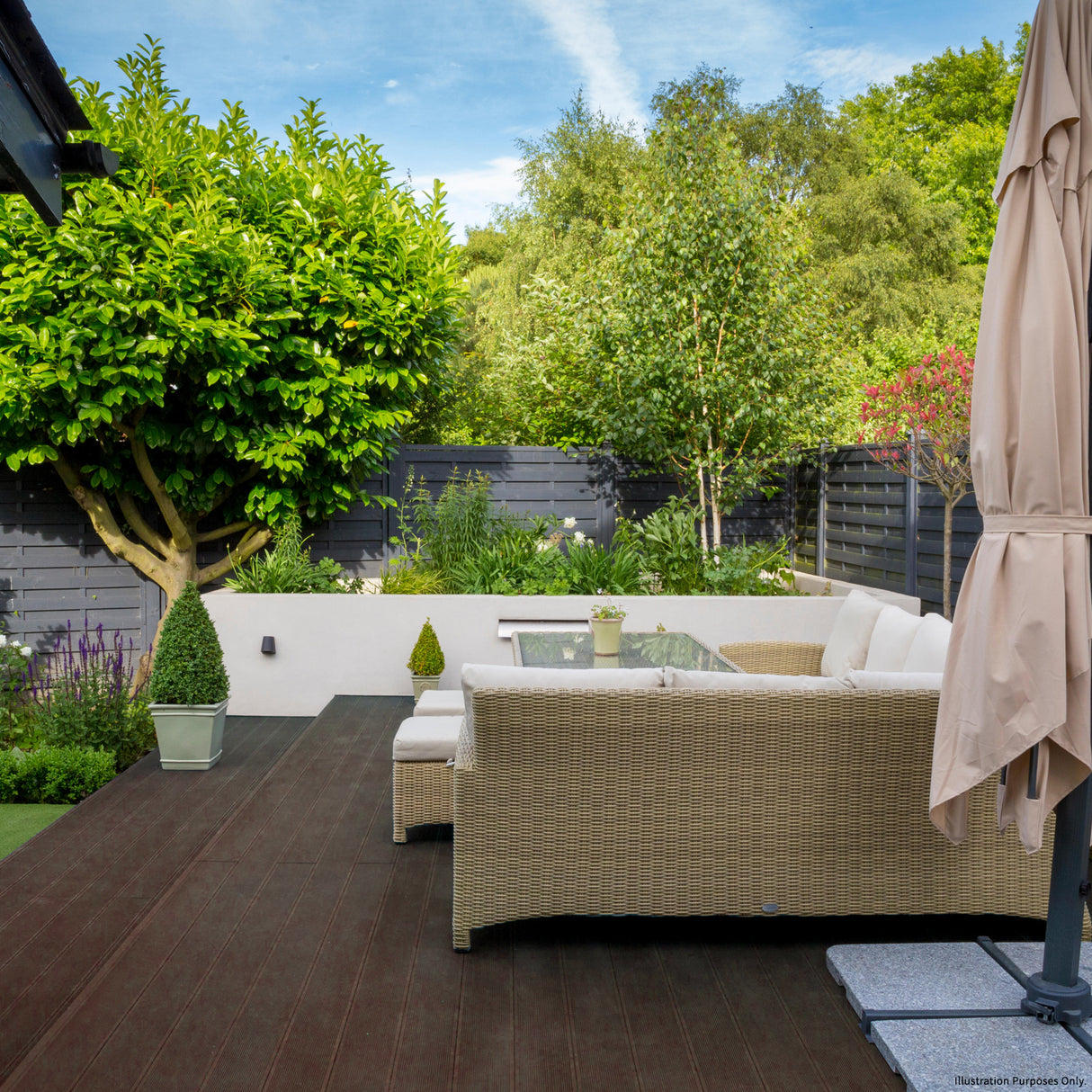 Jardí Composite Decking - Pack of 5 - Conker Brown - Used - Like New