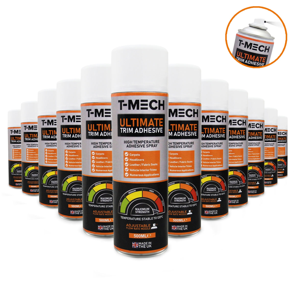 T-Mech 12 x 500ml Ultimate Trim Adhesive - Used - Good