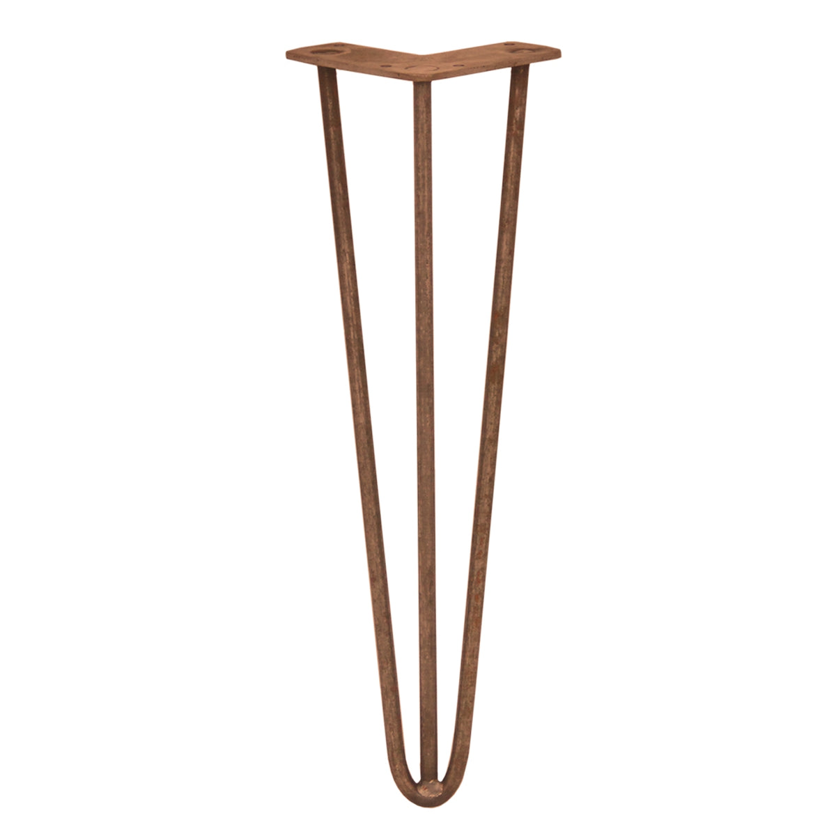 4 x 16" Hairpin Legs - 3 Prong - 10mm - Antique Copper - Used - Very Good