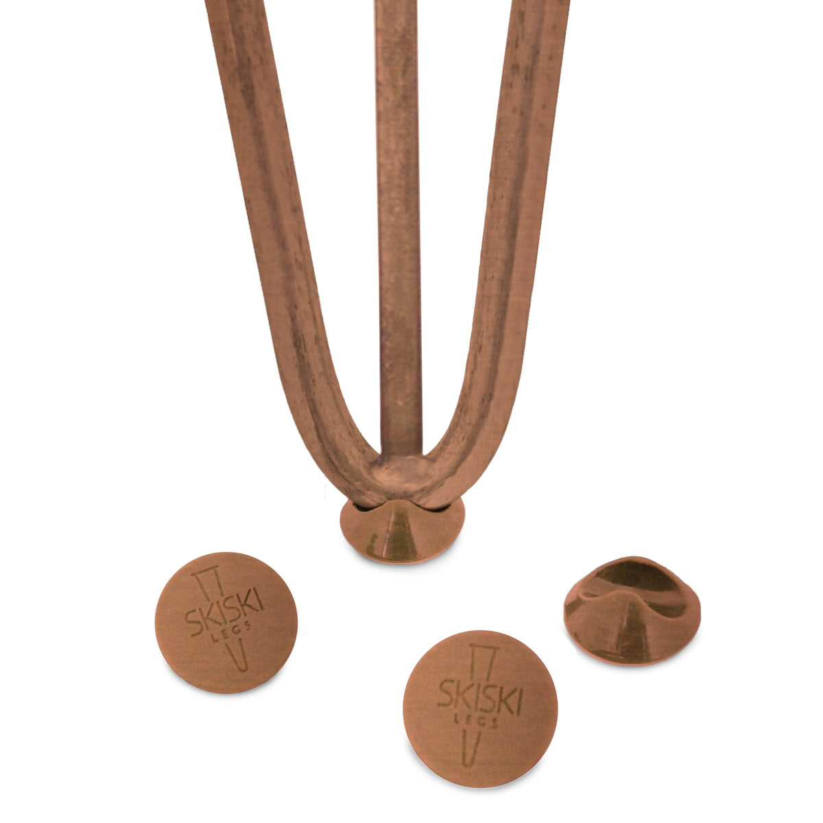 4 x 16" Hairpin Legs - 3 Prong - 10mm - Antique Copper - Used - Very Good