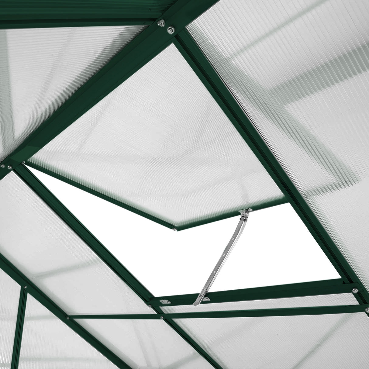 Greenhouse Polycarbonate 6ft x 8ft With Base (Green) Frame Only - Used - Very Good