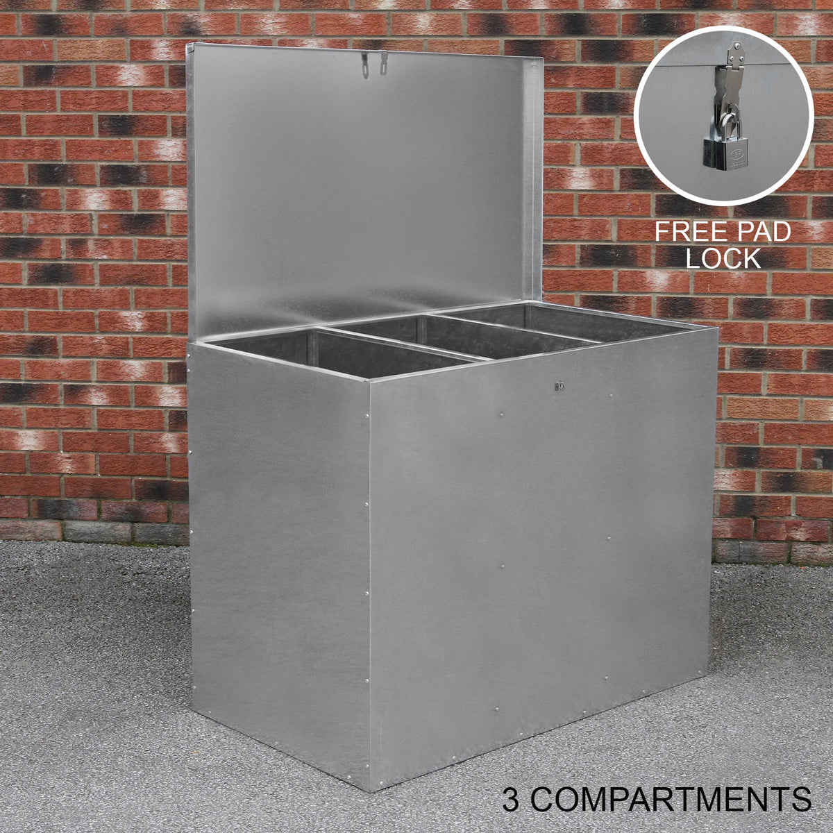 Galvanised Feed Store 3 Compartments - Used - Good