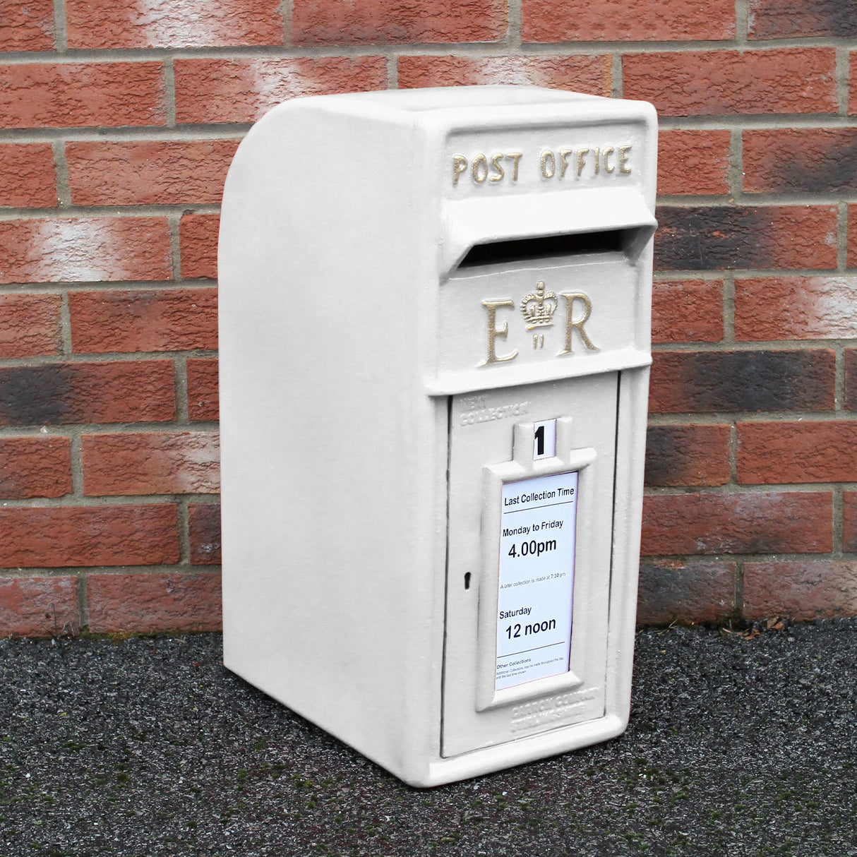 White Royal Mail Post Box with Stand - Used - Acceptable