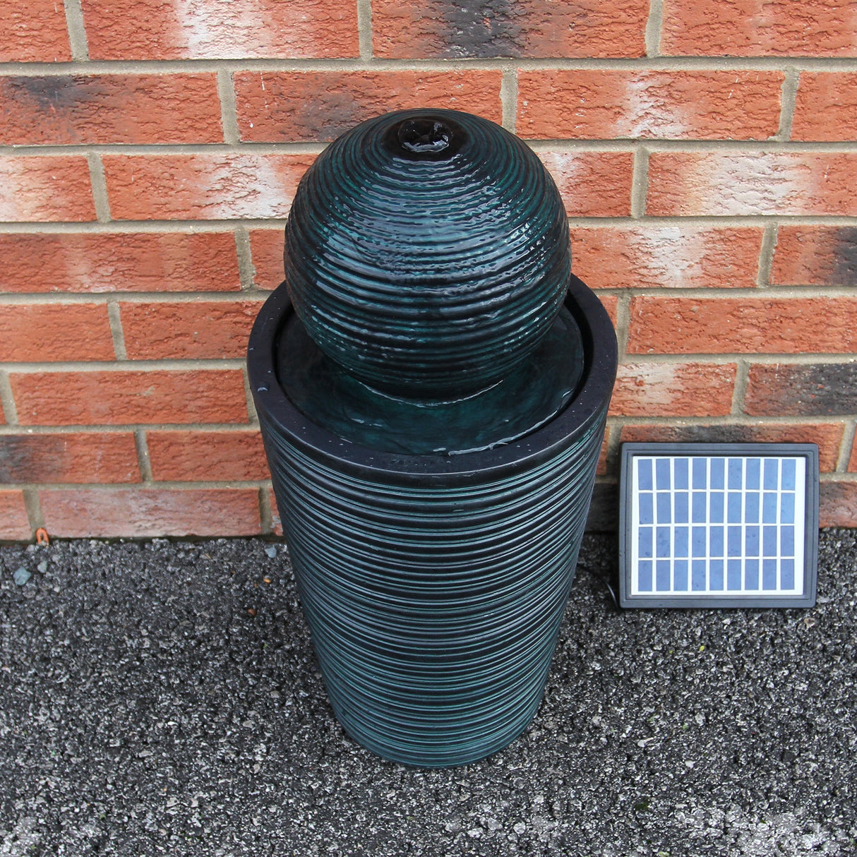 Round Ball Solar Water Feature - Used - Acceptable