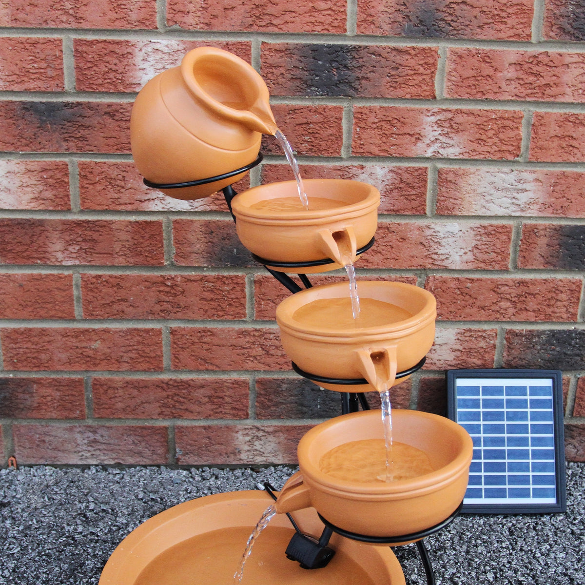 Terracotta 4 Tier Spilling Bowls Water Feature - Used - Good