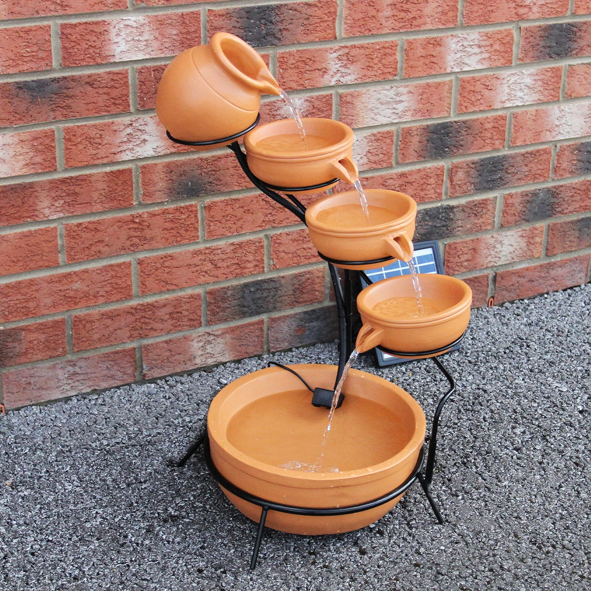 Terracotta 4 Tier Spilling Bowls Water Feature - Used - Good