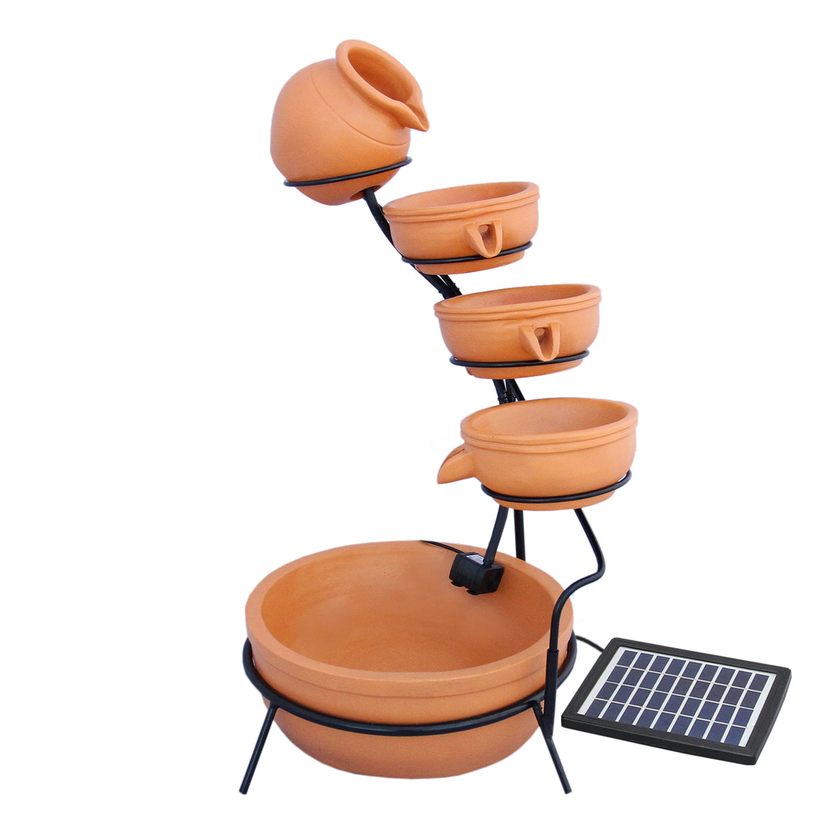 Terracotta 4 Tier Spilling Bowls Water Feature - Used - Good
