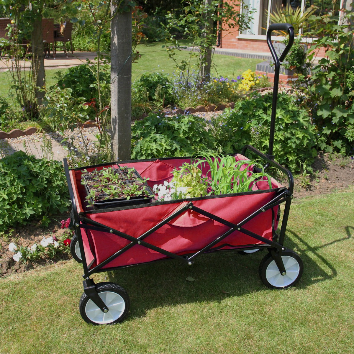 Foldable Garden Cart Red - Like New