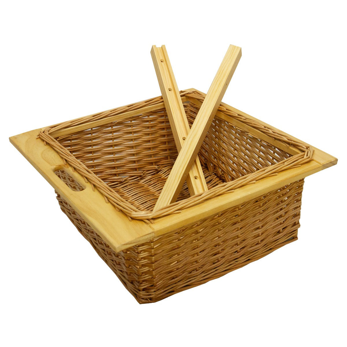 2 x Pull Out Wicker Kitchen Baskets 600mm - Used - Acceptable
