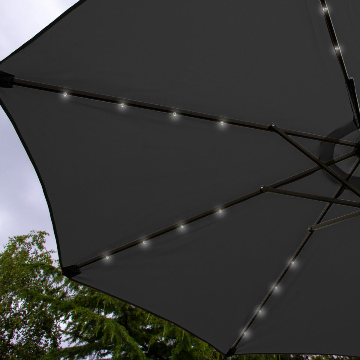 Grey 2.7m LED Tilt Parasol - Used - Acceptable