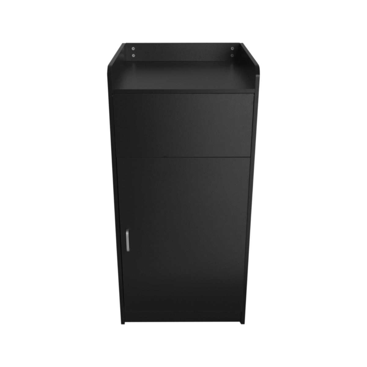 Black Wooden Litter Bin & Tray Stand - Used - Very Good