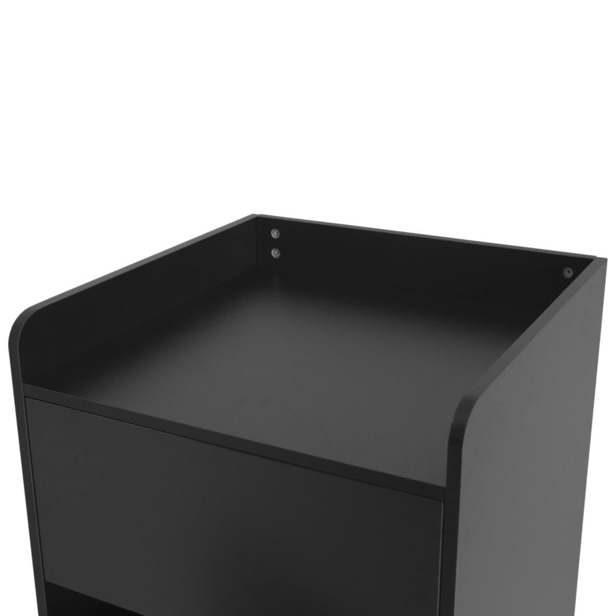 Black Wooden Litter Bin & Tray Stand - Used - Very Good