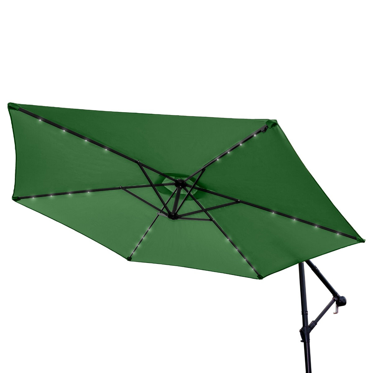 Green 3m LED Cantilever Parasol - Used - Very Good