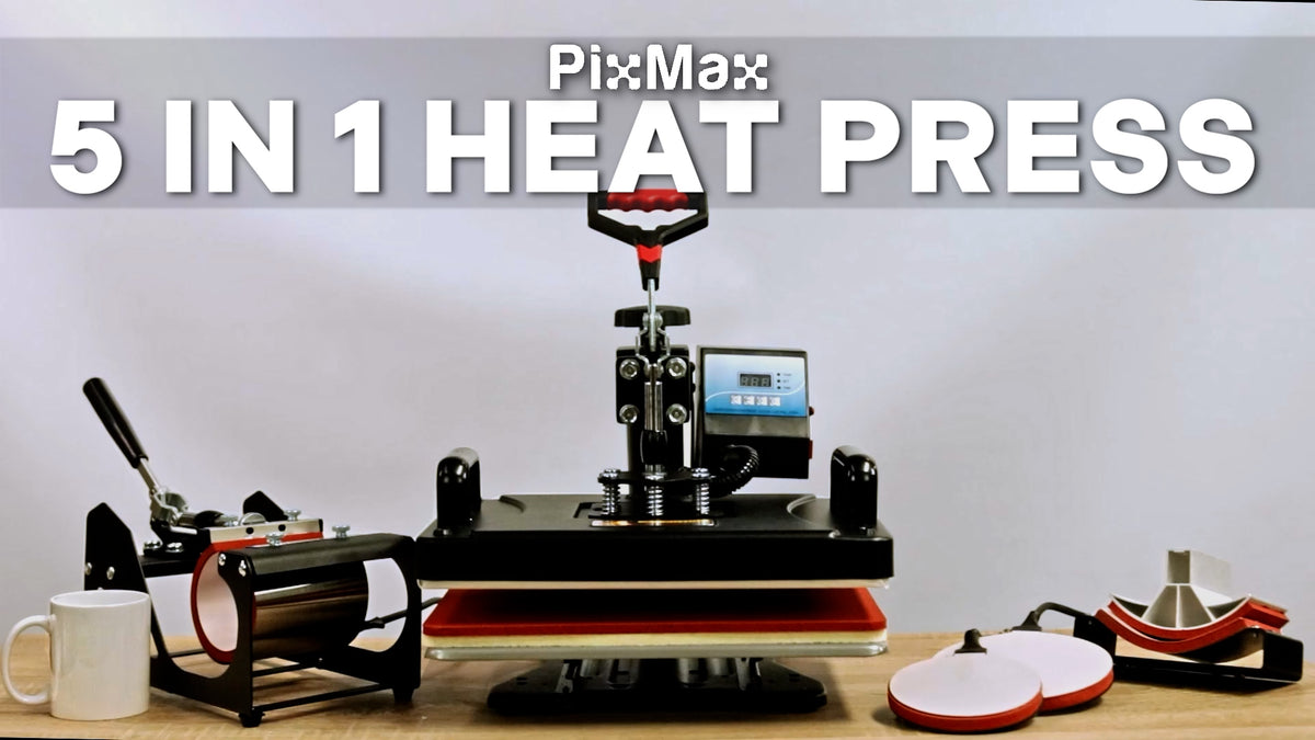 PixMax 5 in 1 Combo Swing Heat Press Machine - Used - Good