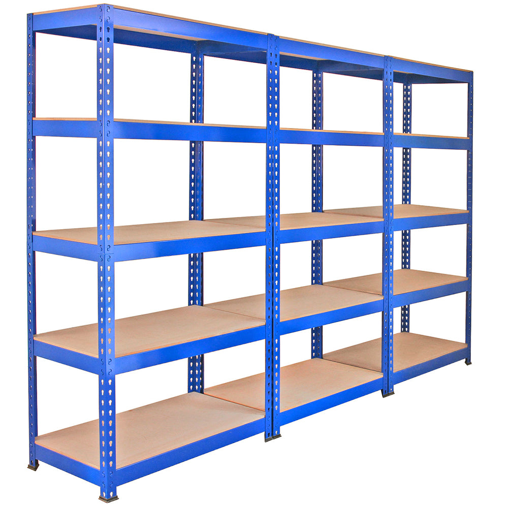 Q-Rax Blue Shelving Units - 90cm x 180cm x 50cm - Used - Acceptable