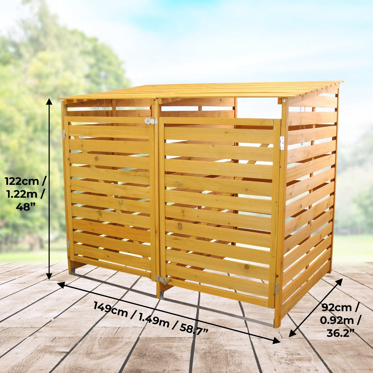 Double Wheelie Bin Storage - Used - Acceptable