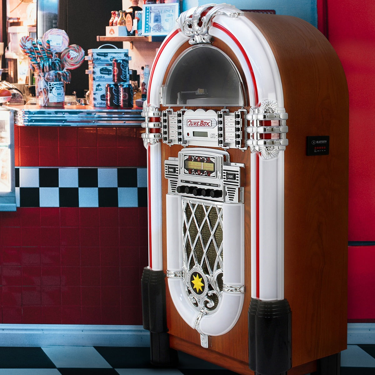 Retro Style Illuminated Jukebox Sound System - Used - Very Good