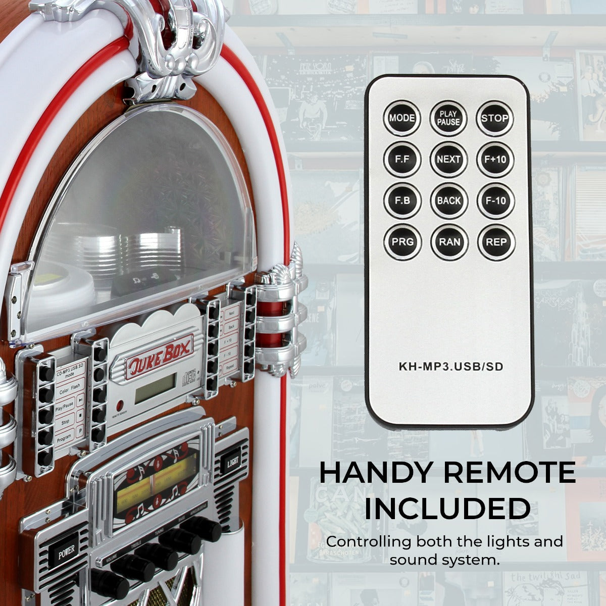 Retro Style Illuminated Jukebox Sound System - Used - Acceptable