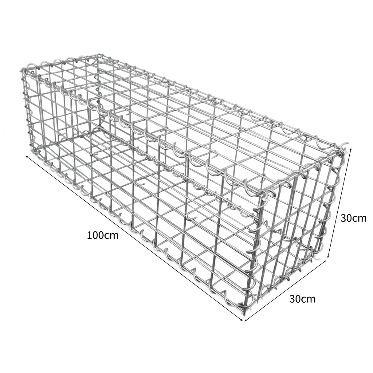 Gabion Baskets 100 x 30 x 30cm / 3 Pack - Like New