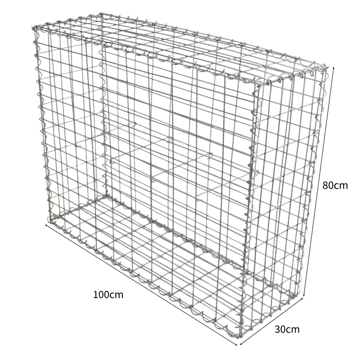 Gabion Baskets 100 x 80 x 30cm / 2 Pack - Like New