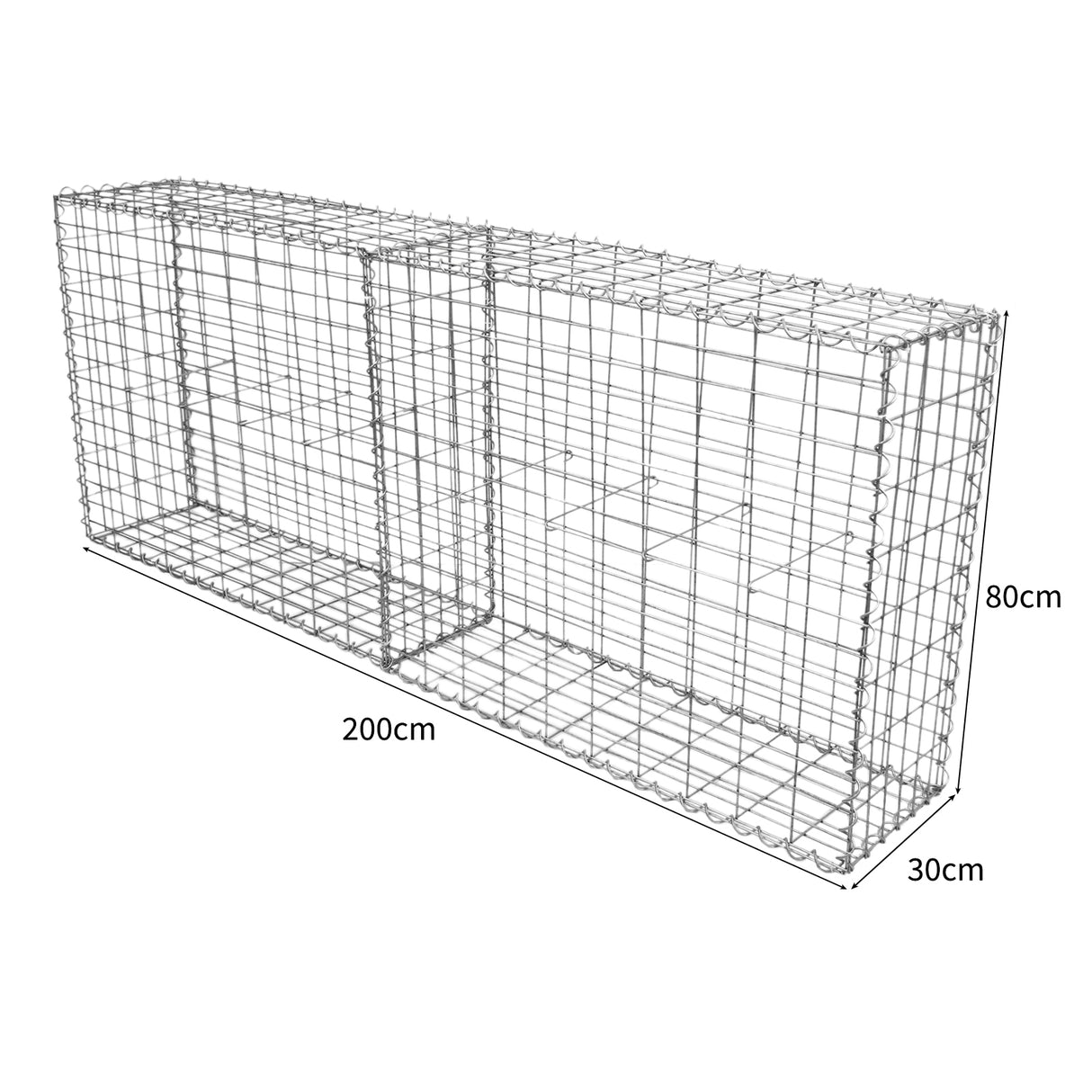 Gabion Baskets 100 x 80 x 30cm / 2 Pack - Used - Good