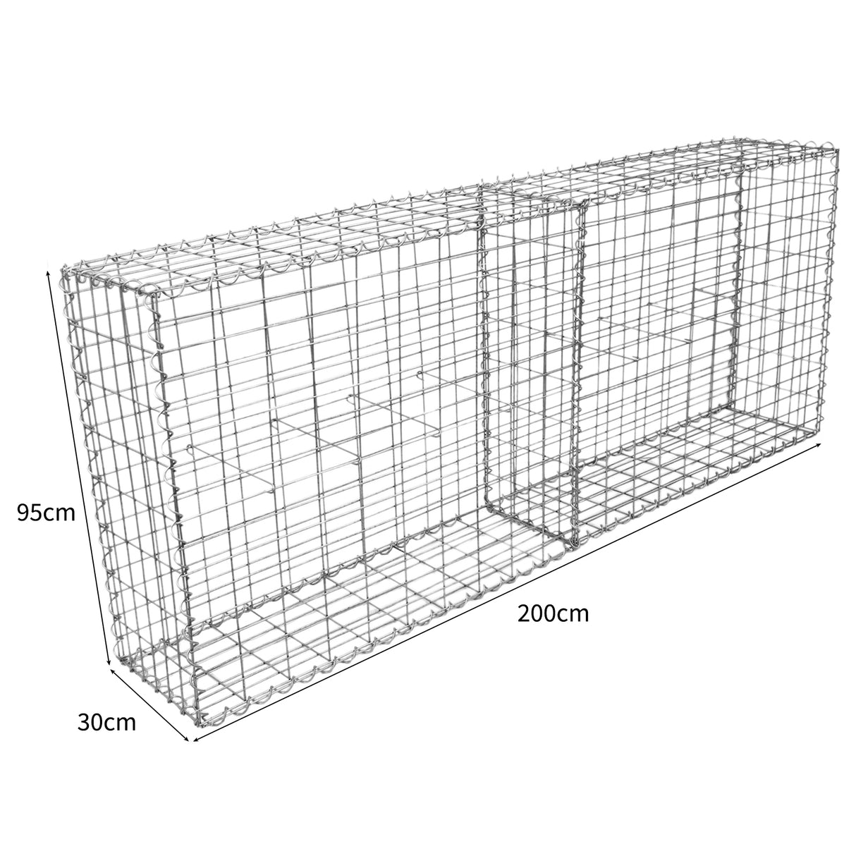 Gabion Baskets 100 x 95 x 30cm / 2 Pack - Like New