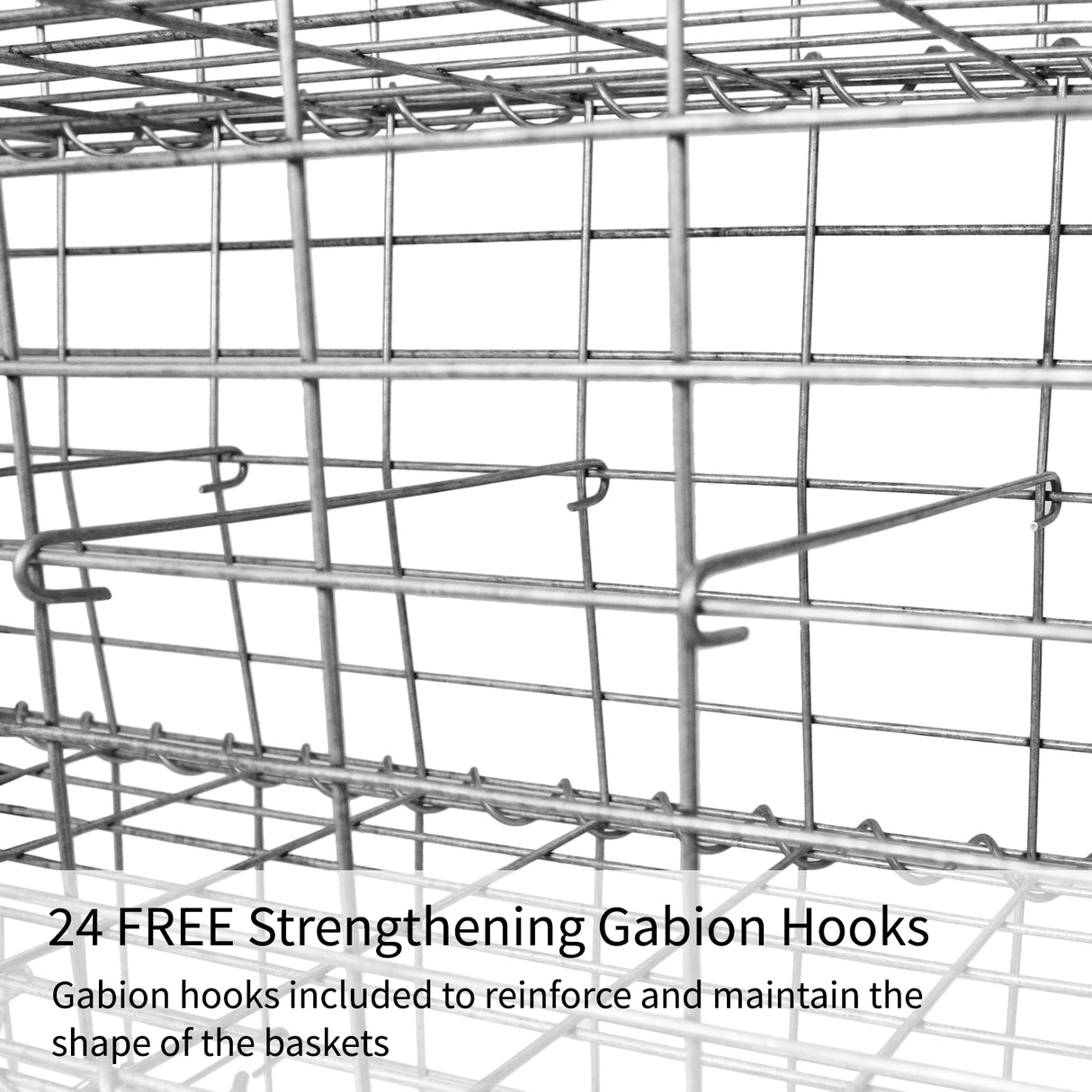 Gabion Baskets 100 x 50 x 30cm / 6 Pack - Used - Very Good