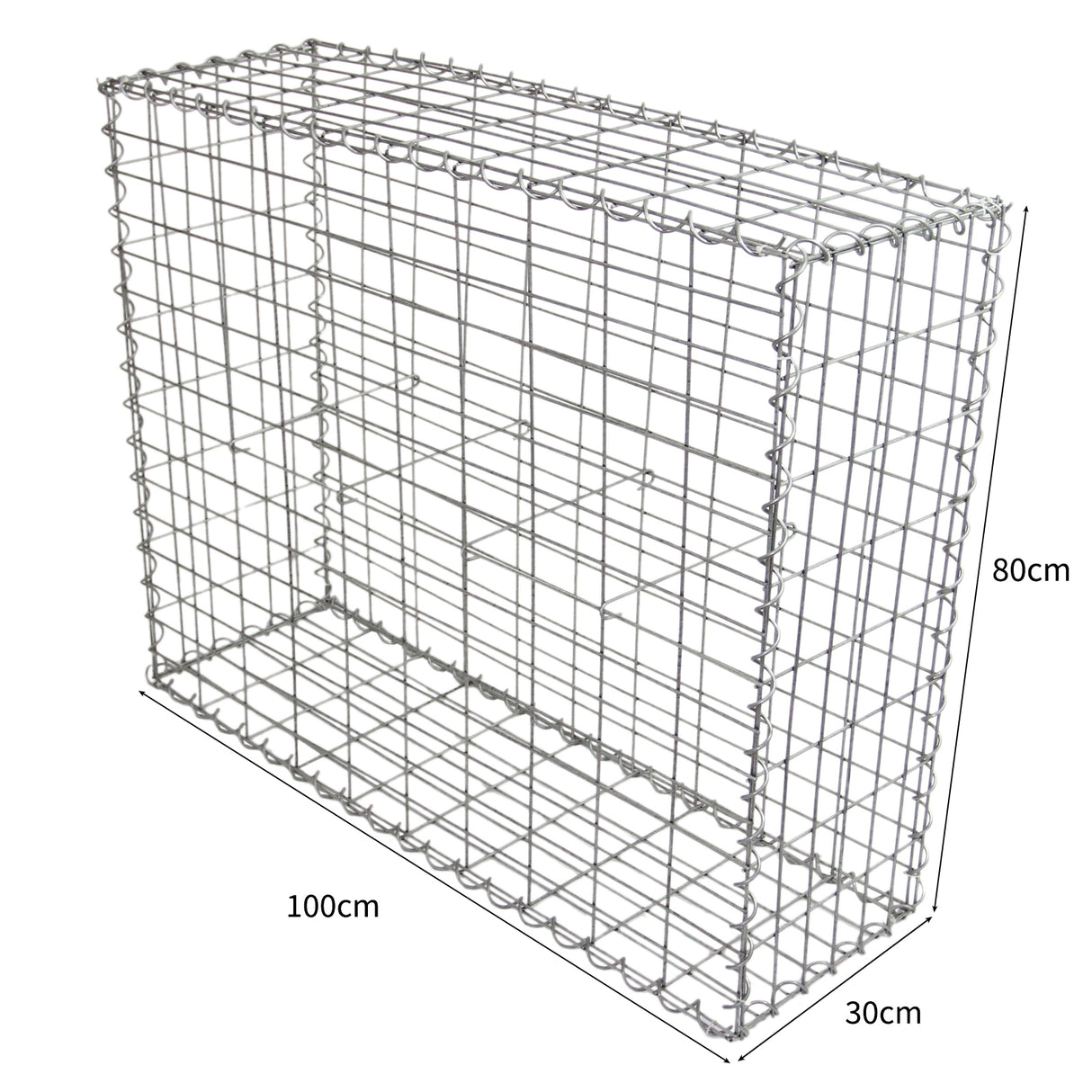 Gabion Baskets 100 x 80 x 30cm / 4 Pack - Used - Very Good