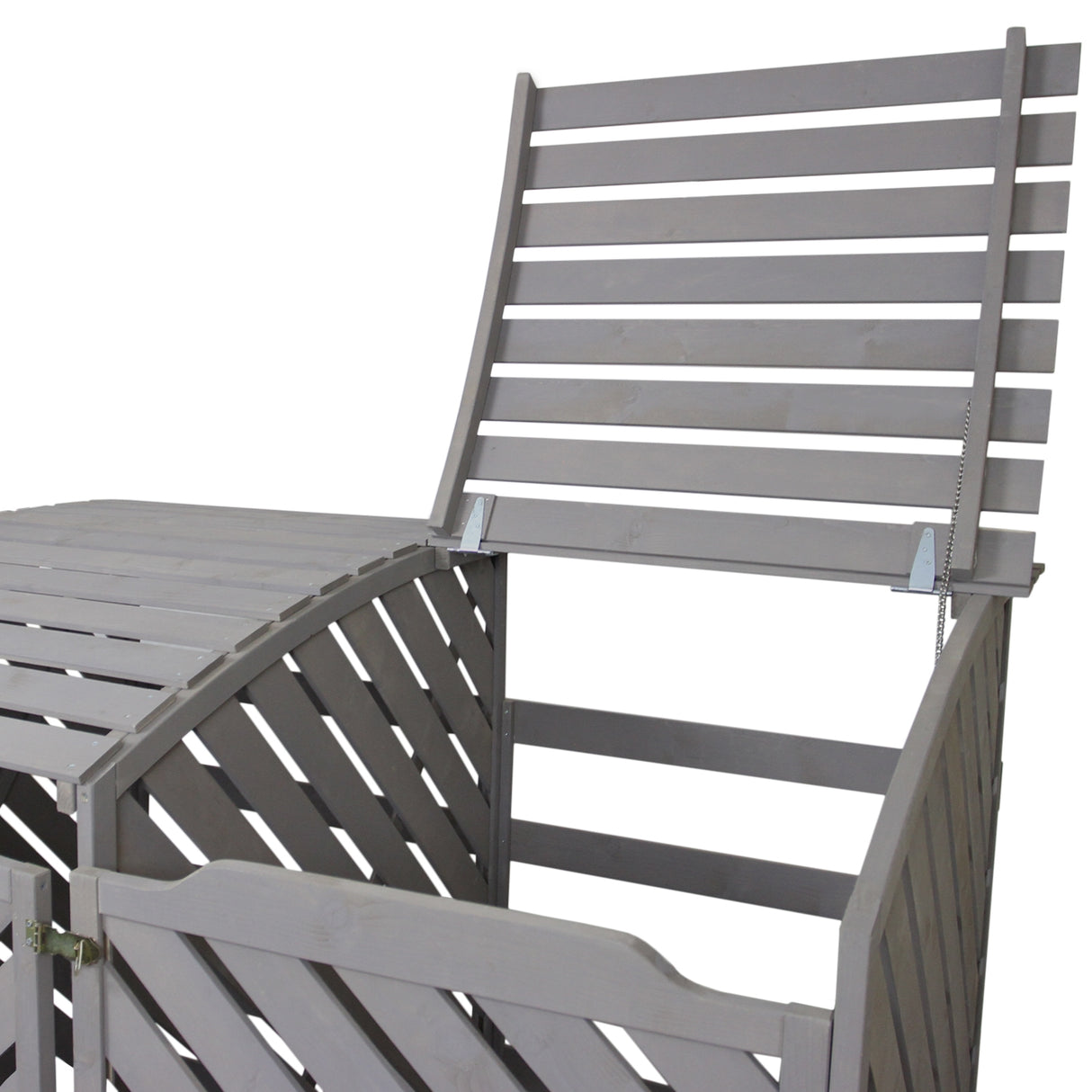 Grey Wash Double Wheelie Bin Storage - Used - Acceptable