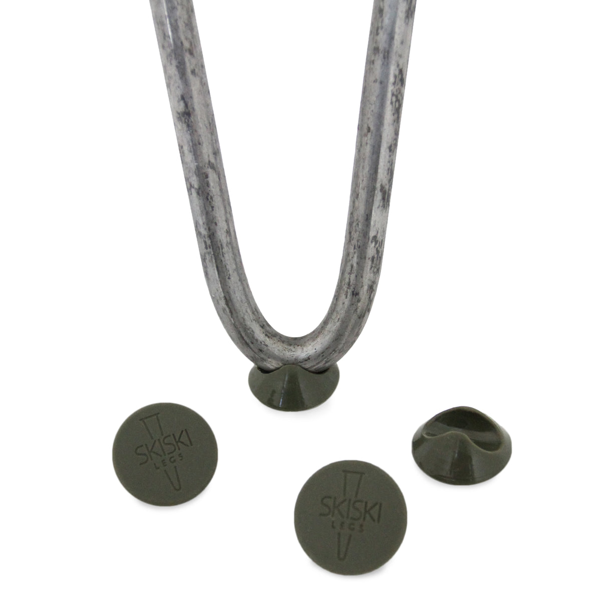 4 x 16" Hairpin Legs - 3 Prong - 10mm - Raw Steel - Used - Acceptable