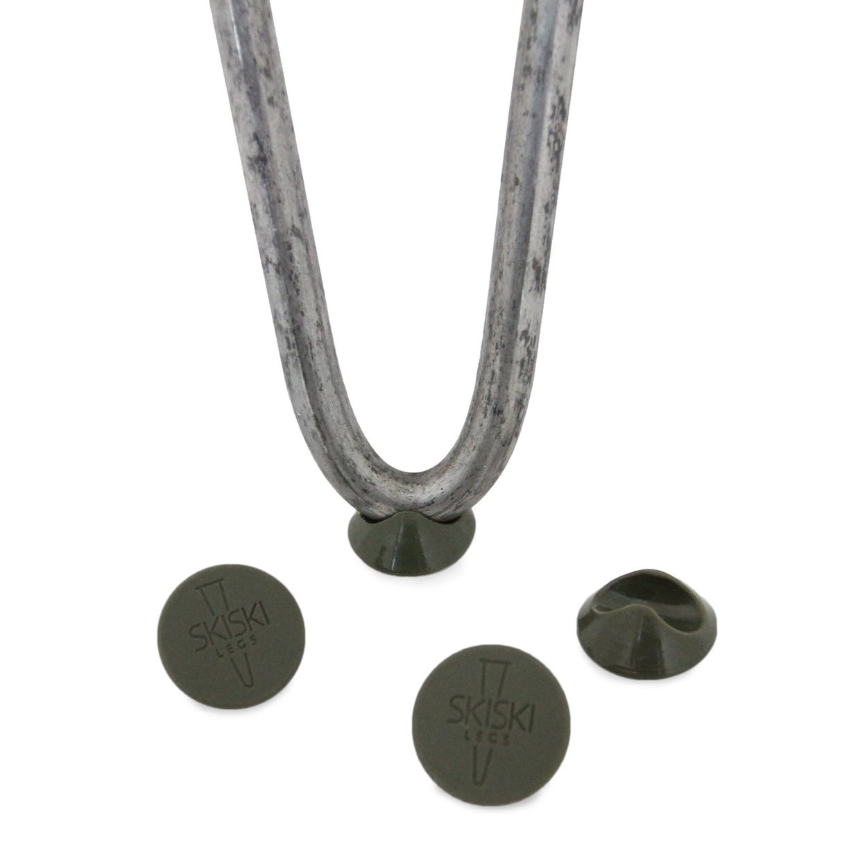 4 x 16" Hairpin Legs - 3 Prong - 10mm - Raw Steel - Used - Good