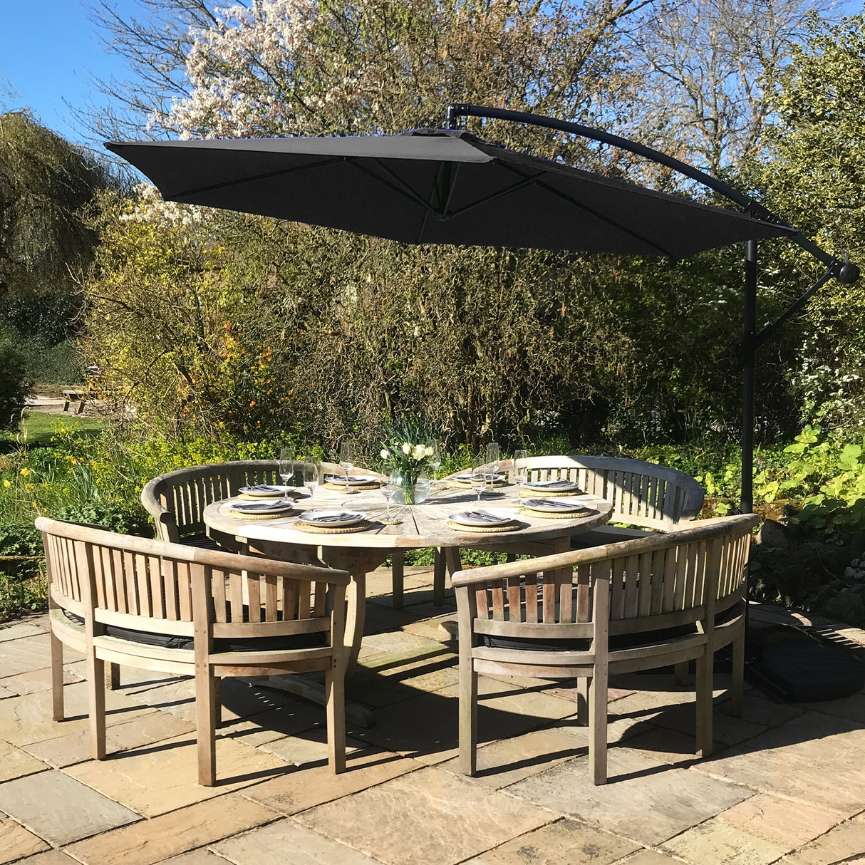 Black Cantilever Parasol - Used - Good