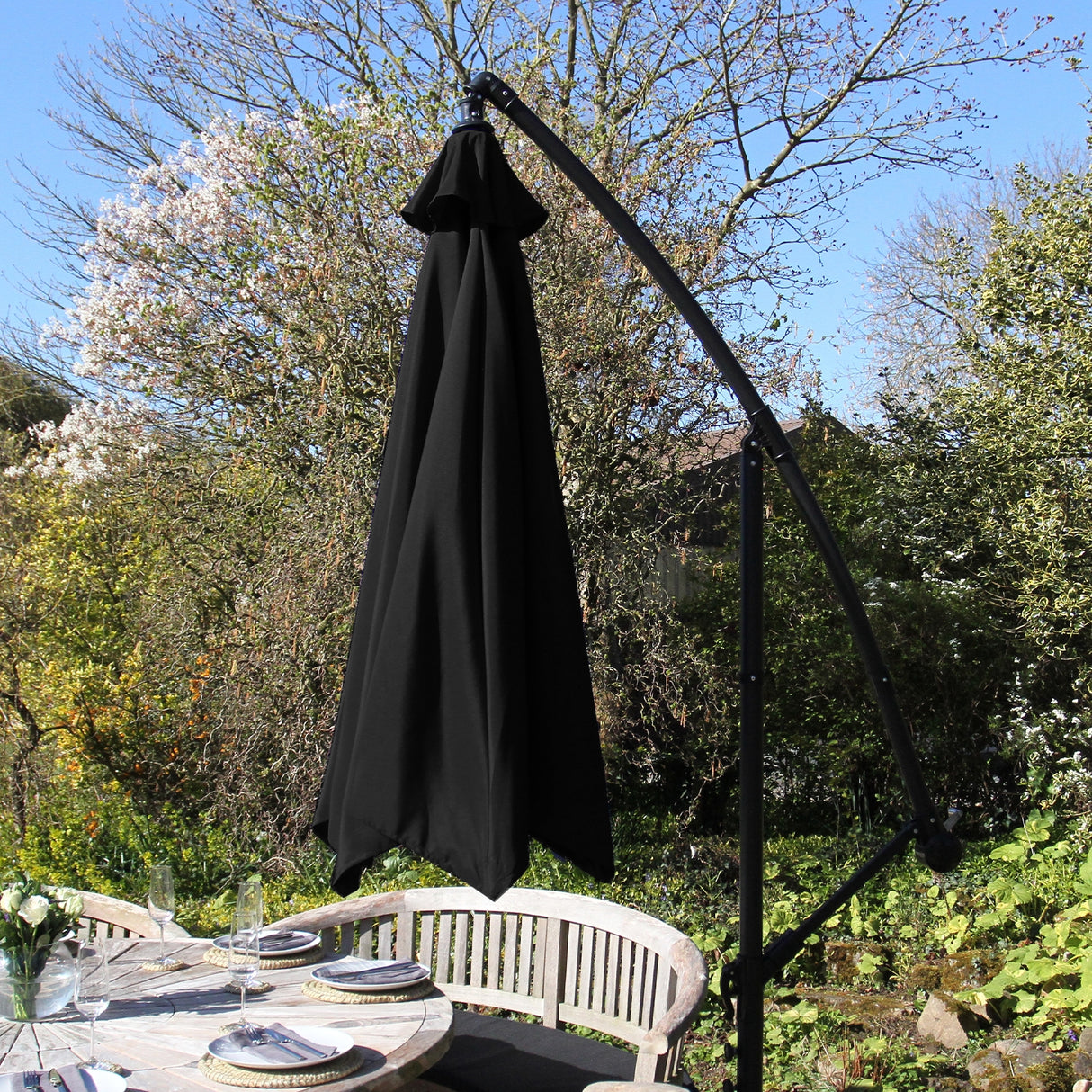 Black Cantilever Parasol - Used - Good