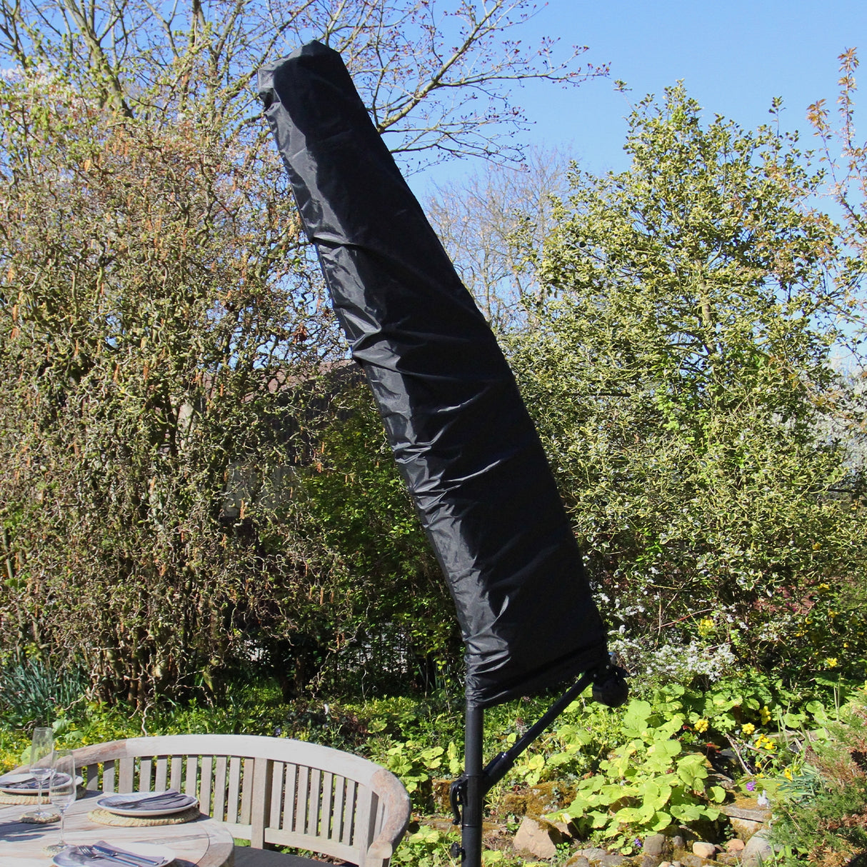 Grey Cantilever Parasol - Used - Acceptable
