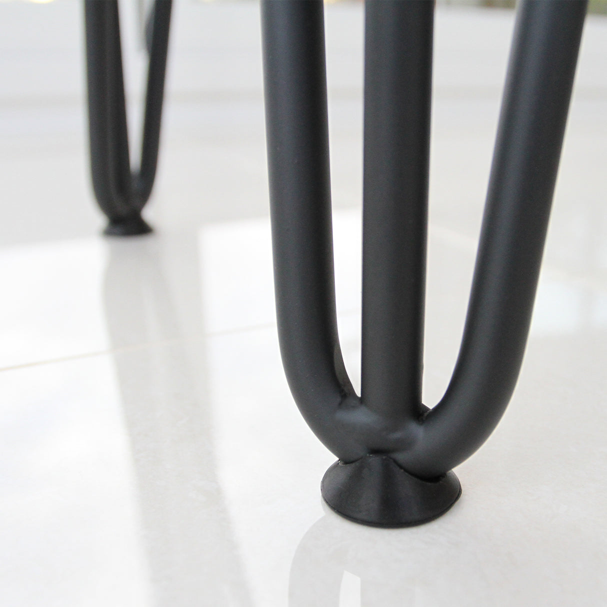 4 x 14" Hairpin Legs - 3 Prong - 12mm - Black - Used - Acceptable