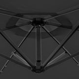 Grey 3m LED Cantilever Parasol & Plain Base - Used - Acceptable