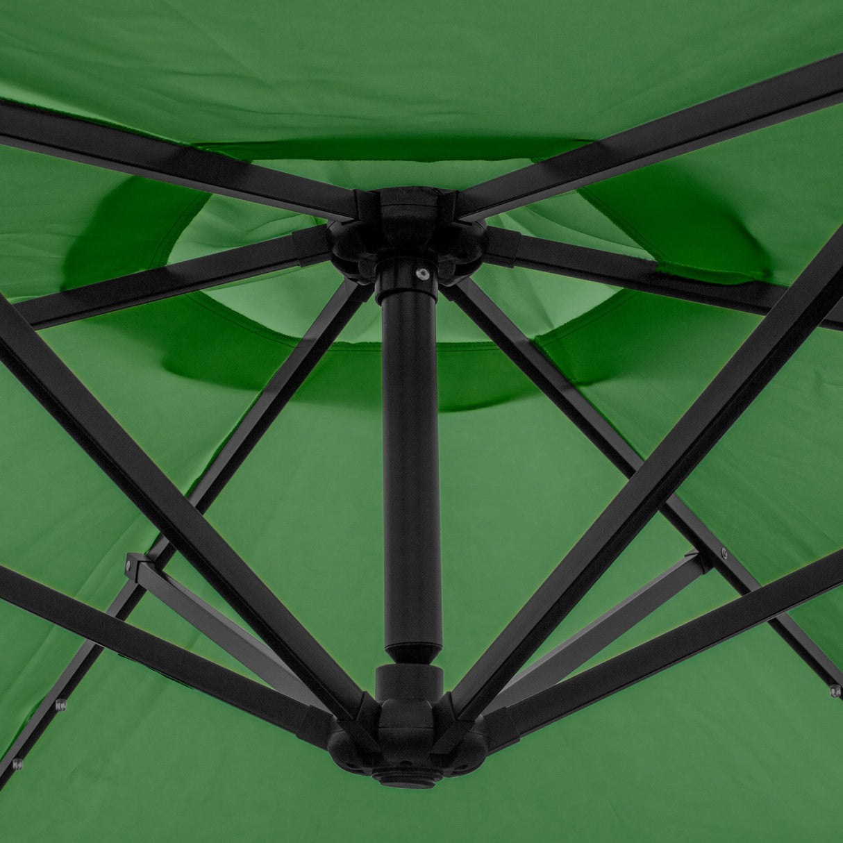 Green 3m LED Cantilever Parasol & Plain Base - Used - Very Good