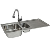 Premium Stainless Steel Kitchen Sink & Padstow Tap - Used - Acceptable