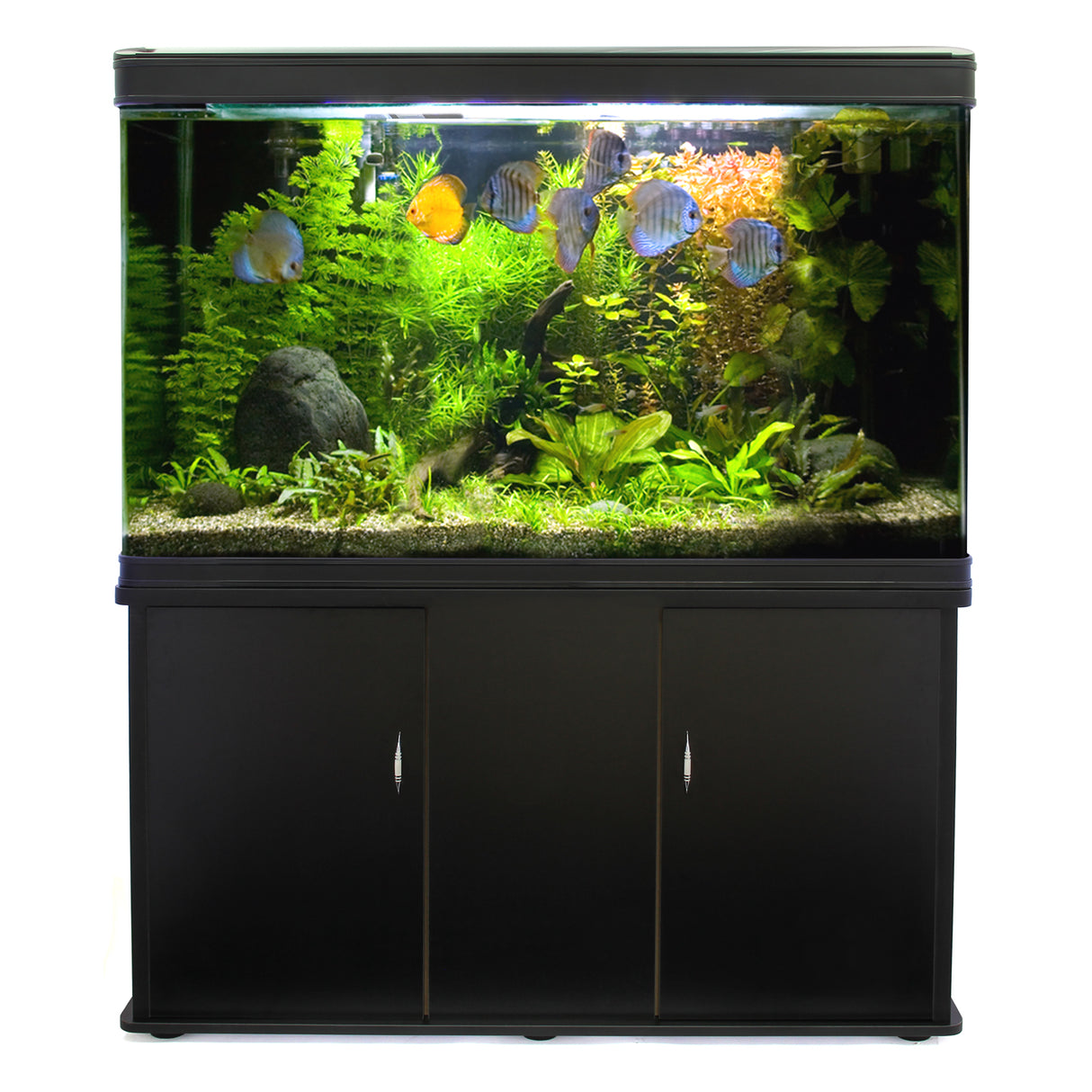 Aquarium Fish Tank & Cabinet - Black - Like New