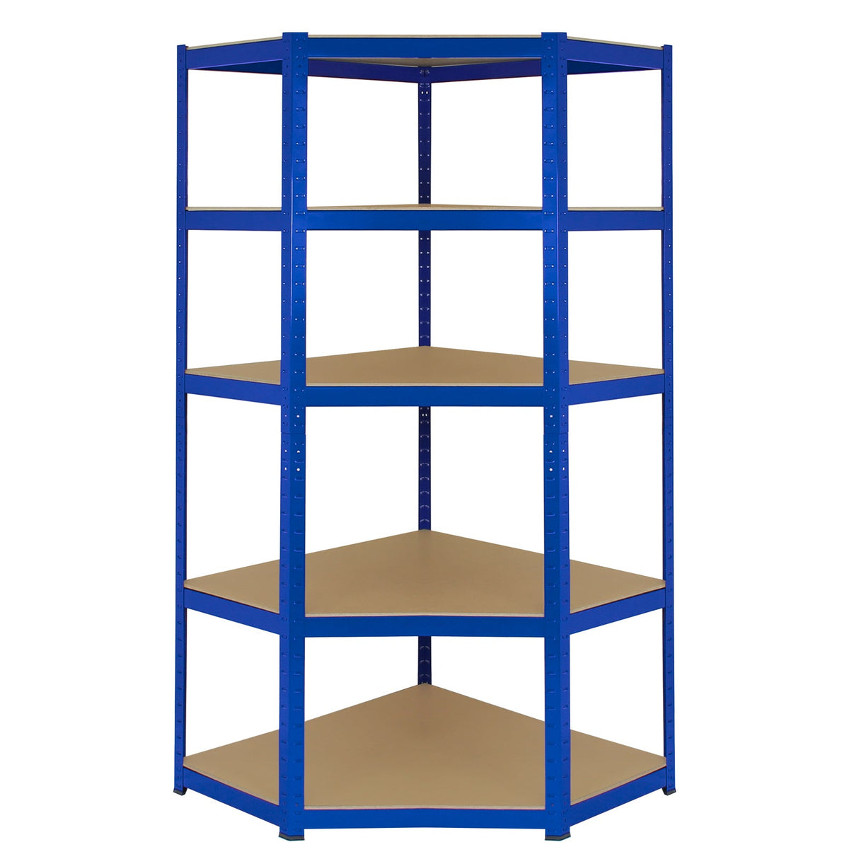 Monster Racking T-Rax Corner Shelving Unit & 4x 90cm Garage Storage Bays, Blue F1 - Used - Good